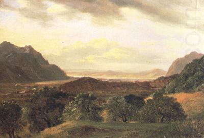Alexandre Calame The Rhone Valley at Bex with a View to the Lake of Geneva (nn02) china oil painting image